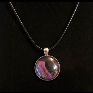 Handmade Boho Acrylic Skin Cabochon Pendant